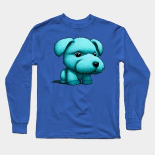 Blue Poodle Long Sleeve T-Shirt